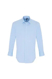 Рубашка из эластичного поплина с длинными рукавами Premier, синий