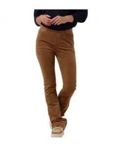 Брюки из бархатной саржи Leila, цвет хаки By-Bar, коричневый