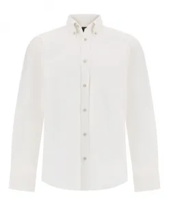 Только цифровая версия, оксфордская хлопковая рубашка Boggi Milano, белый
