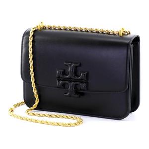 Кожаная сумка Eleanor с витым шнуром и цепочкой, маленькая квадратная сумка через плечо, женская черная TORY BURCH