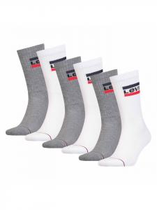 Levi´s Носки, упаковка из 6 пар, бело-серые