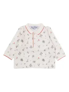 Поло с принтом Tartine Et Chocolat, кремовый