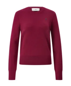 Свитер из мериносовой шерсти с культовым логотипом. Ami Paris, красный