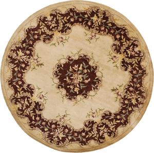 Ковер SAFAVIEH, 244 x 244 см, Bergama Collection Ivory / Rust BRG166C ручной работы в стиле французской деревни из премиальной шерсти