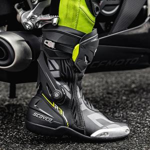 SCOYCO Мотоциклетные ботинки для шоссейных и внедорожных гонок, всесезонные утепленные антиударные, мужские и женские, цвет xuanwu black (мужские), размер 46