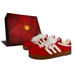 Adidas Кроссовки Vl Court Classic Alice Dream LD Abrasion Resistant Low top Skateboard Women's Red
