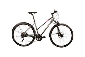 Кроссовый велосипед Carver Cinos Street 140 30s - 28 дюймов - Damen Sport - 2024, цвет Grau|anthracite silver neonpink