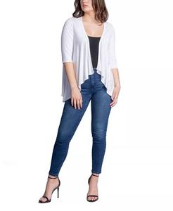 Женский кардиган с открытыми передними рукавами и рукавами до локтя 24seven Comfort Apparel, белый