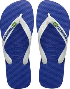 Havaianas - Top Brasil Logo, удобные, прочные и легкие шлепанцы, с противоскользящей подошвой, флаг Бразилии на ремешках, унисекс для взрослых, синий