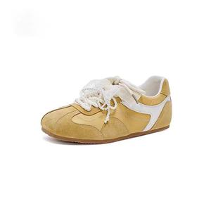 BINGO DUCK Женские противоскользящие и дышащие низкие скейтерские кроссовки Yellow, цвет Yellow