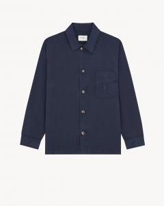 Рубашка-овершот CASSANDRE из хлопка SAINT LAURENT, синий