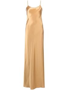 Voz шелковое платье макси без рукавов, золотой