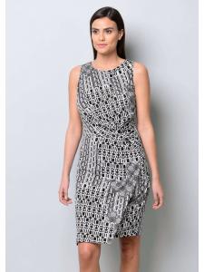 Alba Moda Платье с узлом спереди, черного цвета