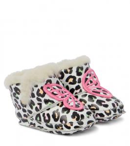 Детские зимние сапожки Baby Butterfly Sophia Webster Mini, Leopard & Orange
