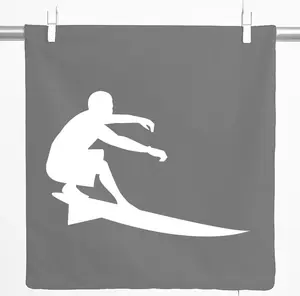 Декоративная наволочка Huuraa с изображением силуэта серфингиста, подарочная, 40x40 см, серо-стальной хлопок, украшение для серфинга Hellweg Druckerei