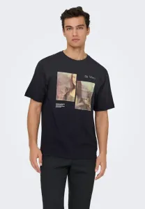 Футболка с принтом onsmonalisa Only & Sons, Jet Black Print:Da Vinci Monalisa