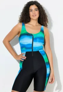 Купальник langes bein с мягкими чашками на молнии Ulla Popken, Black