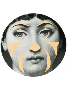 Тарелка с принтом, 82 см, Fornasetti, черный