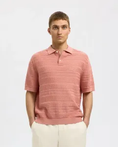 Поло мужское обычной посадки Selected, розовый