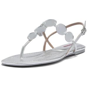 Сандалии женские с ремешками, зеркальная отделка, серебристые COOL CHAP, Mirror Finish Silver