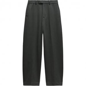 ZARA Повседневные брюки ZW Series для женщин темно-зеленые