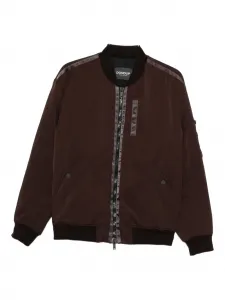 Бомбер со вставками в полоску DONDUP, коричневый