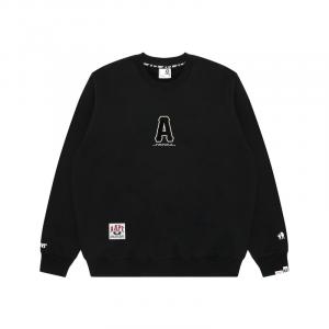 Свитшот A Bathing APE с логотипом Athletic Aape, черный