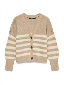 VERO MODA Кардиган 'VMLEA' в цвете Taupe