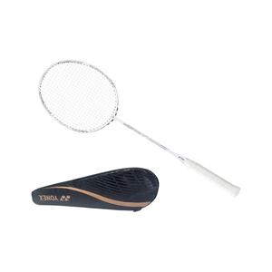 YONEX Ракетка для бадминтона Light Collection NF NTEX Full Carbon, скоростная модель, увеличенная скорость замаха, продвинутый уровень, белый серый