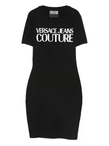 Платье с логотипом Versace Jeans Couture, черный