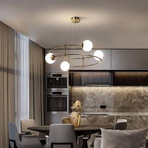 Подвесной светильник Maytoni Decorative Lighting Balance, матовое стекло / смешанный металл - количество языков пламени: 4