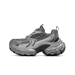 Низкие массивные кроссовки женские цвета оружейной стали EBLAN, Gunmetal