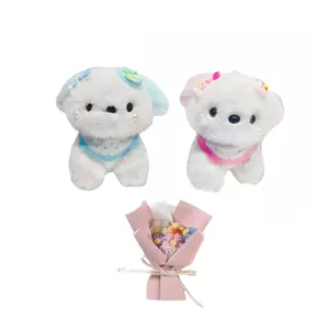 Хлопковая плюшевая подвеска в виде щенка Cotton Candy, высота 10 см Fluffy bear