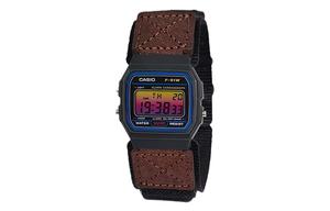 CASIO Retrofit Series Quartz Movement Nylon Leather Strap Watch Men's Watches Black Dial