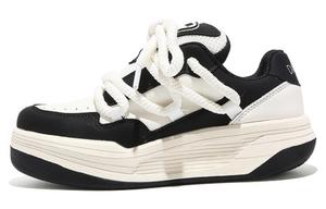 Женские скейтерские кеды DAPHNE низкие, бежево-черные