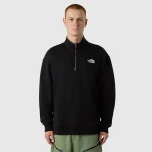 Мужская толстовка с капюшоном свободного кроя с молнией 1/4 дюйма The North Face, черный