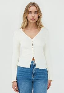 Кардиган Jimmy Key SLIM FIT V-NECK, White