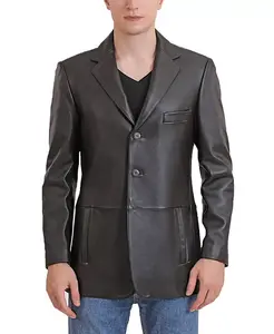 Мужское пальто Leroy из ягненка на трех пуговицах Bgsd, черный