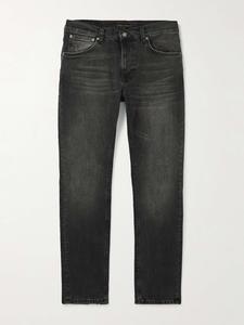Джинсы Slim-Fit из эластичного хлопка NUDIE JEANS, черный