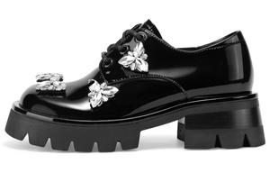 Повседневные туфли на каблуке 6,5 см женские черные MIO, черный (матовый)