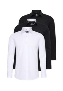 Рубашка (3 шт) с длинными рукавами, приталенного кроя RUSTY NEAL, белый