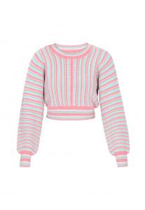 Свитер IZIA, бирюзовый/розовый