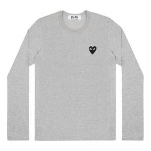 Футболка long sleeves logo tee 'grey' Comme Des Garcons Play, серый
