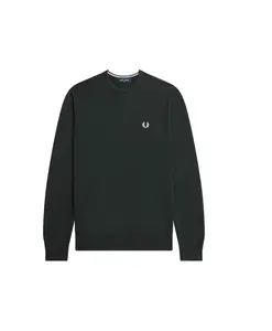 Стильная и удобная толстовка с логотипом. Fred Perry, зеленый