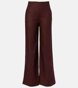 Льняные брюки Syna с широкими штанинами Faithfull, Carob