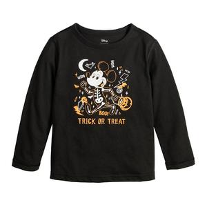 Футболка Disney's Mickey Mouse Trick or Treat с адаптивным рисунком и длинными рукавами для мальчиков 4–12 лет от Jumping Beans Disney/Jumping Beans, цвет Mickey Treat