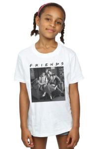 Хлопковая футболка с черно-белой фотографией Friends, белый