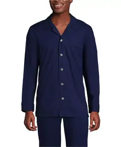 Мужская пижамная рубашка Essential Lands' End, синий