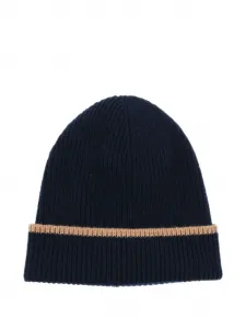 Шерстяная вязаная шапка в рубчик Il Gufo, черный