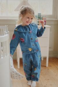 Детские джинсы GOTS MAGOT SEQUIN FRILL PANTS Konges Sløjd, темно-синий